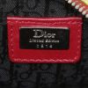 Bolsito de mano Dior Saddle en lona roja y cuero rojo - Detail D3 thumbnail