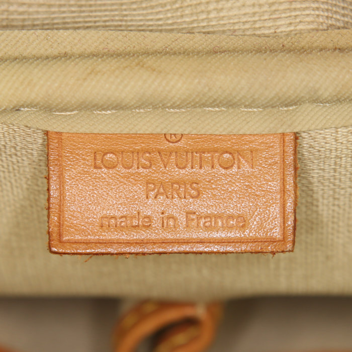 Borsa Louis Vuitton Deauville in tela monogram marrone e pelle naturale - Detail D3