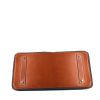 Hermes Birkin Shoulder handbag in brown Barenia leather and blue denim canvas - 360 Front thumbnail