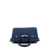 Hermes Birkin 30 cm handbag in Bleu Brighton ostrich leather - 360 Front thumbnail