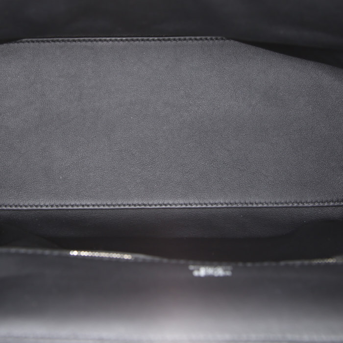 Hermès 24/24 handbag in black leather - Detail D3