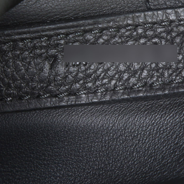 Sac à main Hermès 24/24 en cuir noir - Detail D5