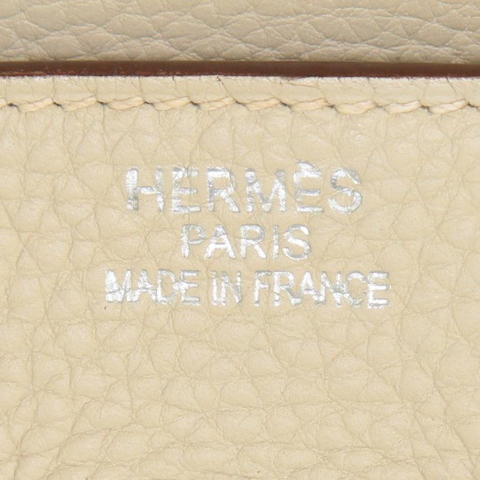 Borsa Hermes Birkin 35 cm in pelle togo beige Parchemin - Detail D3
