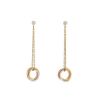 Cartier Trinity pendants earrings in 3 golds and diamonds - 00pp thumbnail