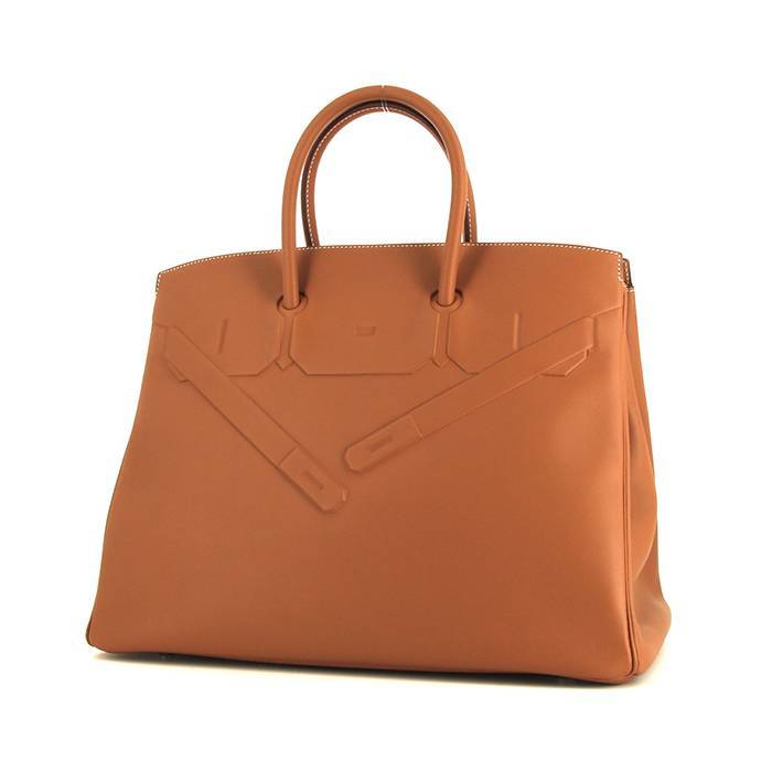 Hermes Birkin Shadow 35 cm Handbag in Gold Swift Leather