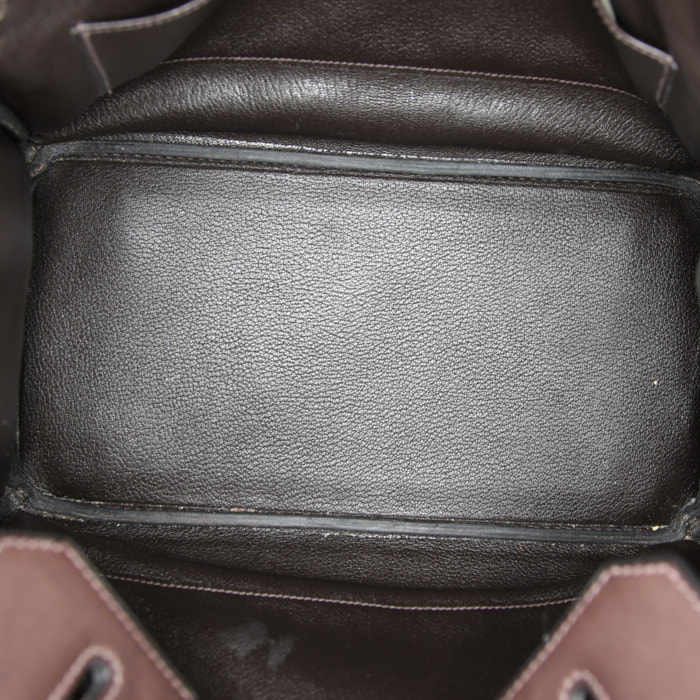 Sac à main Hermes Haut à Courroies en cuir Barénia marron - Detail D2