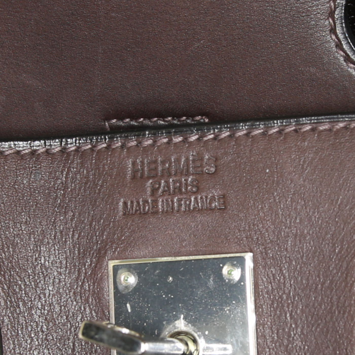Borsa Hermes Haut à Courroies in pelle Barenia marrone - Detail D3