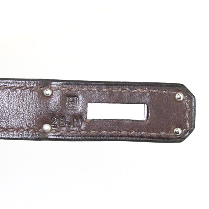 Sac à main Hermes Haut à Courroies en cuir Barénia marron - Detail D4