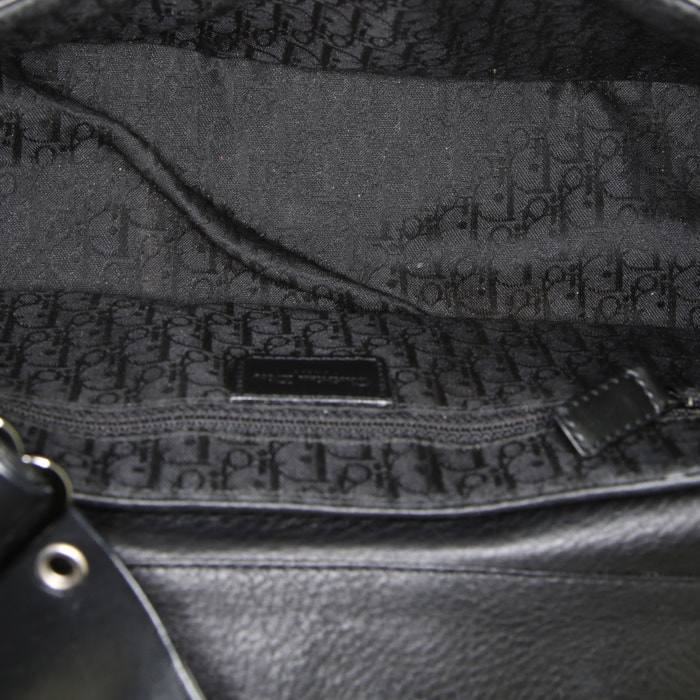 Dior Colombus handbag in black leather - Detail D2