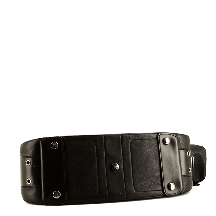 Dior Colombus handbag in black leather - Detail D4
