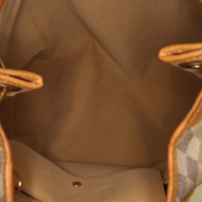 Borsa Louis Vuitton Galliera in tela a scacchi e pelle naturale - Detail D2