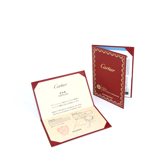 Anello solitario Cartier 1895 in platino e diamante - Detail D2