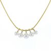 Mikimoto necklace in yellow gold,  pearls and diamonds - 00pp thumbnail