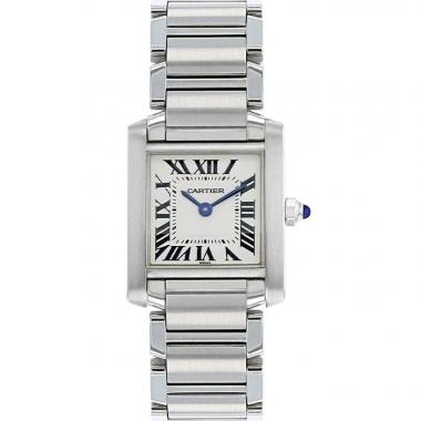 Reloj Cartier Tank Française de acero Ref :  2300 Circa  1990