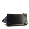 Borsa Celine Luggage Mini in pelle tricolore blu nera e beige - Detail D4 thumbnail