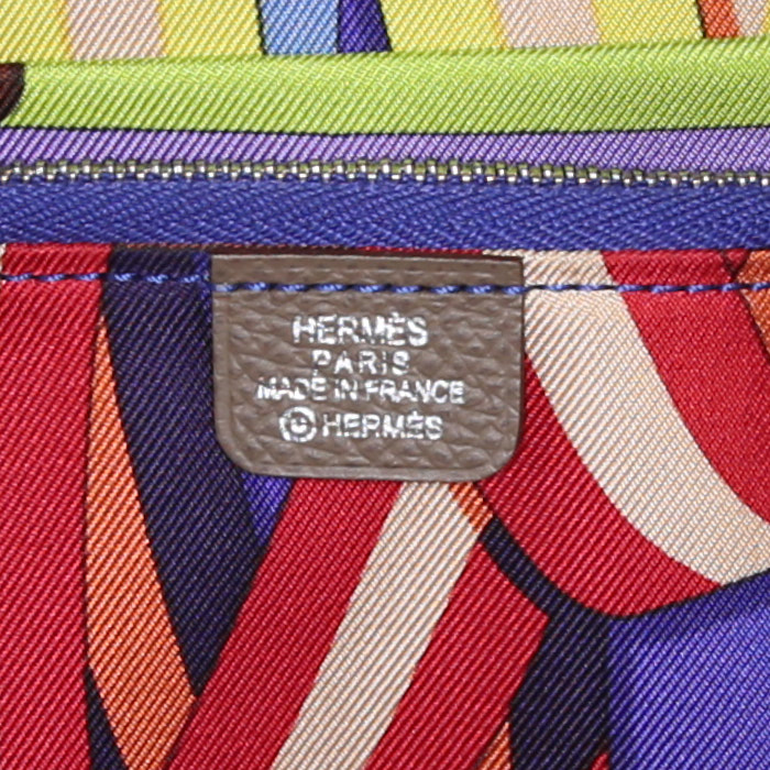 Hermes Silkin wallet in etoupe epsom leather - Detail D3