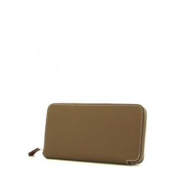 Portafogli Hermes Silkin in pelle Epsom etoupe