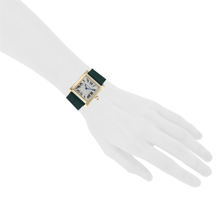 Cartier Tank Française watch in yellow gold Ref: 1821 Circa 1992 - Detail D1