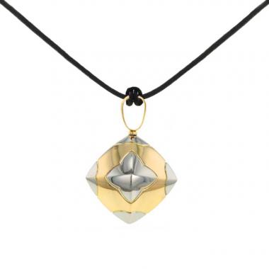 Pendentif Bulgari Pyramide en or jaune et acier