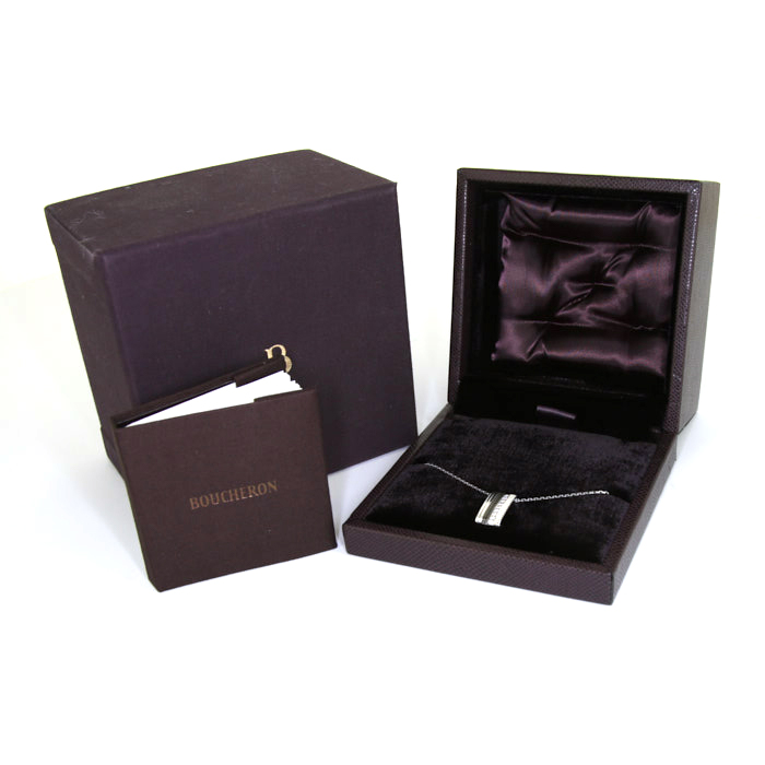 Collana Boucheron Quatre Black Edition in oro bianco, diamanti e ceramica nera - Detail D2