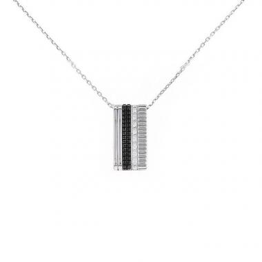 Collana Boucheron Quatre Black Edition in oro bianco,  diamanti e ceramica nera