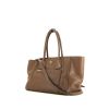 Prada shopping bag in brown grained leather - 00pp thumbnail