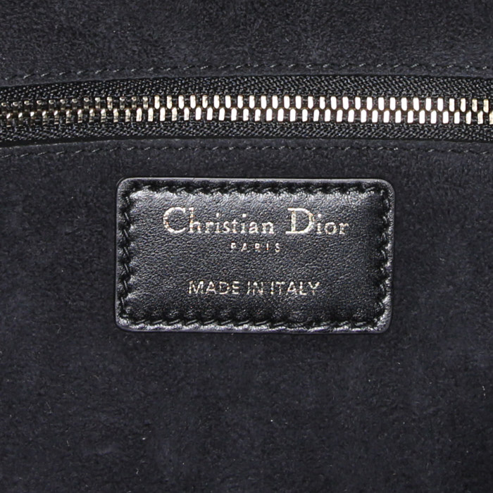 Dior Dioraddict shoulder bag in black leather cannage - Detail D4