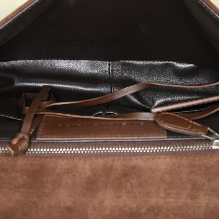 Borsa Balenciaga Vintage in camoscio marrone - Detail D2
