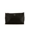 Prada Flou shoulder bag in black grained leather - 360 thumbnail