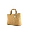 Dior Lady Dior large model handbag in beige leather cannage - 00pp thumbnail