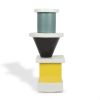 Ettore Sottsass, "Vaso" totem-vase in enamelled ceramic, rare artist proof signed, Tendentse edition, Alessio Sarri production, designed in 1986 - Detail D1 thumbnail