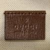 Gucci 1955 Horsebit mini shoulder bag in beige monogram canvas and brown leather - Detail D4 thumbnail