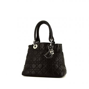 Borsa Dior Cannage in pelle trapuntata nera cannage