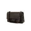 Chanel Timeless handbag in black chevron quilted leather - 00pp thumbnail