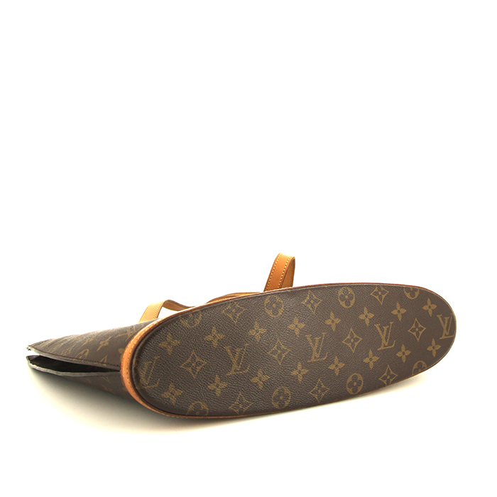 Louis Vuitton Babylone shopping bag in brown monogram canvas and natural leather - Detail D4