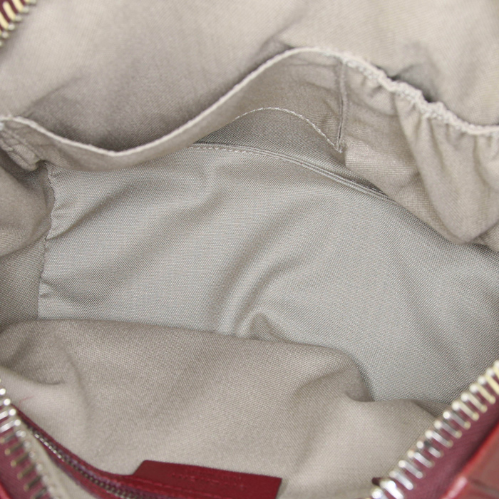 Sac à main Givenchy Antigona en cuir bordeaux - Detail D3