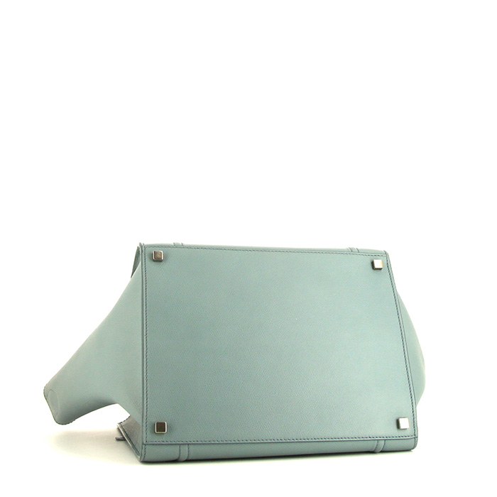 Céline Phantom shopping bag in blue leather - Detail D4