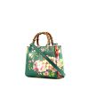 Gucci Bamboo handbag in green leather and bamboo - 00pp thumbnail