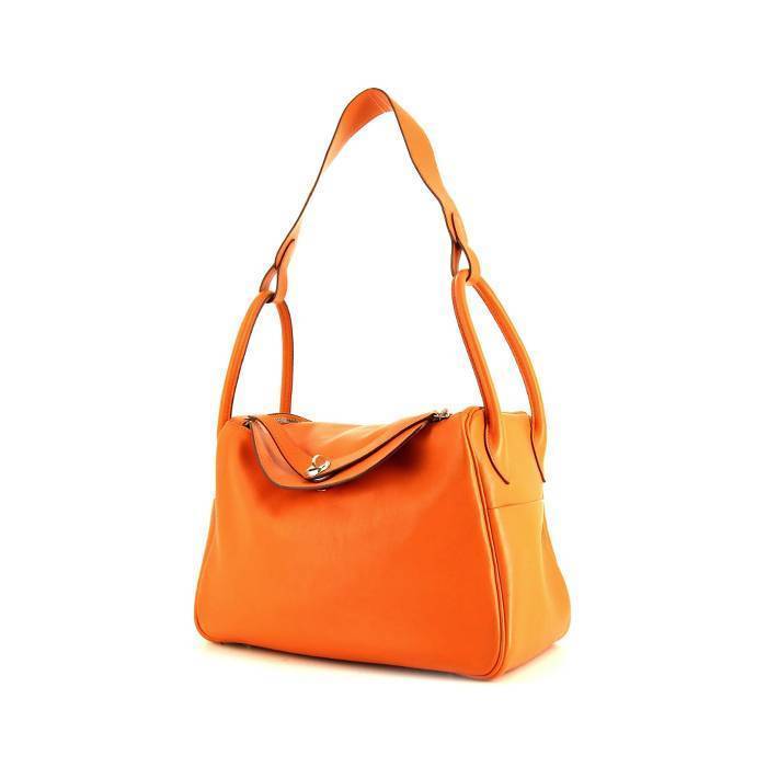 Hermès Orange Swift Lindy 34