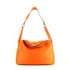 Hermès  Lindy 34 cm handbag  in orange Swift leather - 360 thumbnail