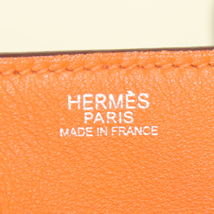 Borsa Hermès  Lindy 34 cm in pelle Swift arancione - Detail D3