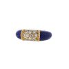 Van Cleef & Arpels Philippine 1960's ring in yellow gold,  lapis-lazuli and diamonds (size 46) - 00pp thumbnail
