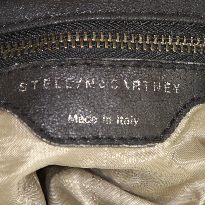 Stella McCartney Falabella handbag in black canvas - Detail D4