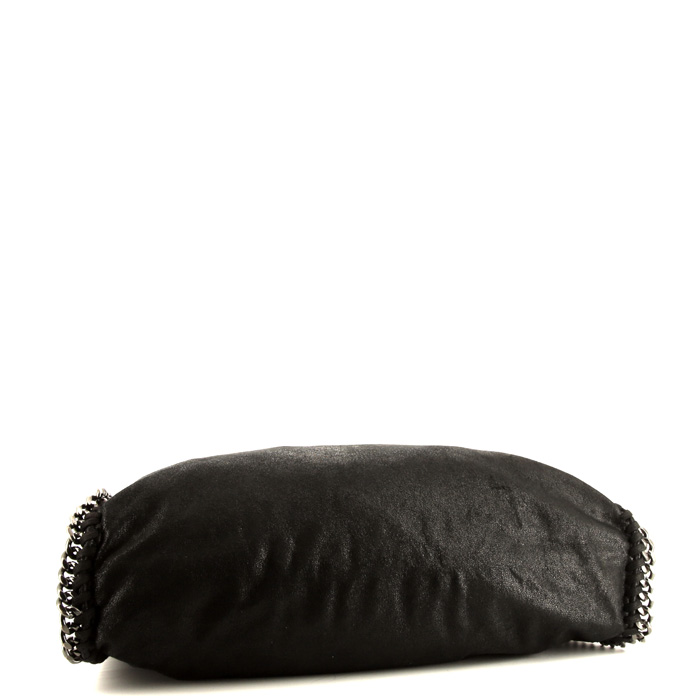 Bolso de mano Stella McCartney Falabella en lona negra - Detail D5
