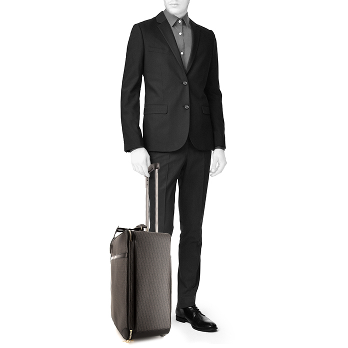 Valise Saint Laurent en toile et cuir noire - Detail D1