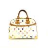 Louis Vuitton Trouville handbag in white multicolor monogram canvas and natural leather - 360 thumbnail