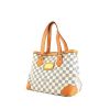 Shopping bag Louis Vuitton Hampstead in tela a scacchi e pelle naturale - 00pp thumbnail