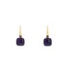Pomellato Nudo Petit small model earrings in pink gold and amethysts - 00pp thumbnail
