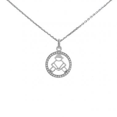 Collana Chaumet Accroche Coeur in oro bianco e diamanti