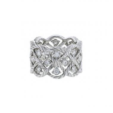 Sortija Buccellati Etoilée en oro blanco y diamantes